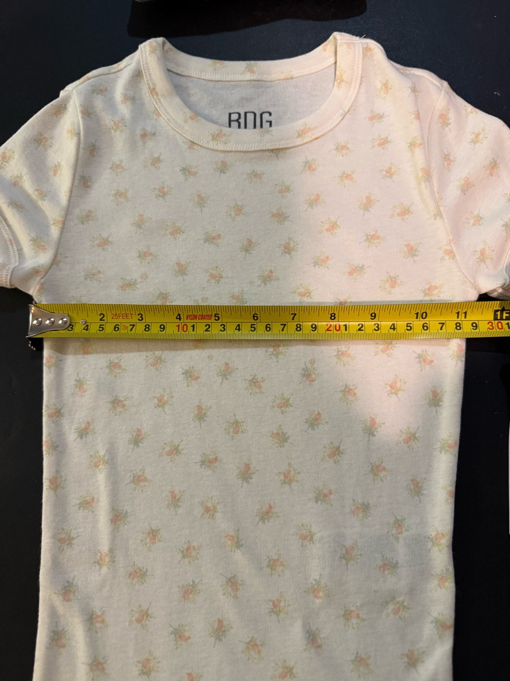 BDG Juniors/Tweens Cream Star Print Tee & Gray Ribbed Long Sleeve Top 2-Pack XS - Picture 4 of 9